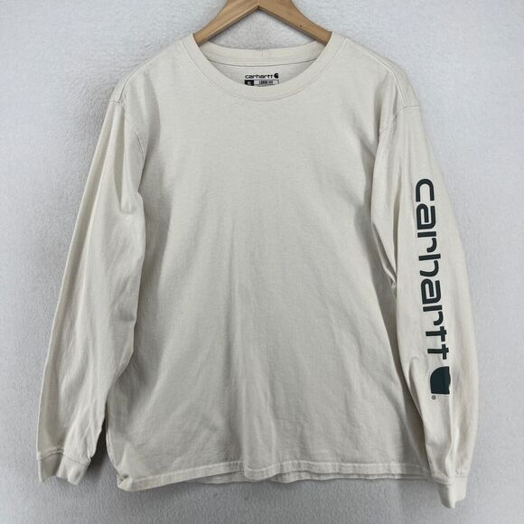 Carhartt Other - CARHARTT Shirt Boys XL 16-18 Loose Fit Heavyweight Long Sleeve Cotton Beige